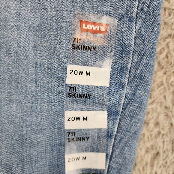 Levi's Jeans Womens 20W Blue 711 Skinny Stretch Mid Rise *NWT* - Picture 3 of 15